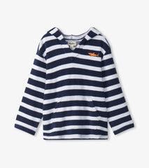 Hatley Swimwear | Boys Boys Deep Sea Stripes Terry Pullover Hoodie