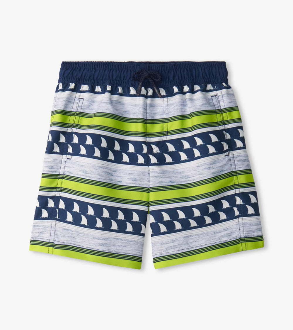 Hatley Swimwear | Boys Boys Fins And Stripes Swim Trunks
