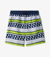 Hatley Swimwear | Boys Boys Fins And Stripes Swim Trunks