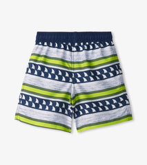 Hatley Swimwear | Boys Boys Fins And Stripes Swim Trunks