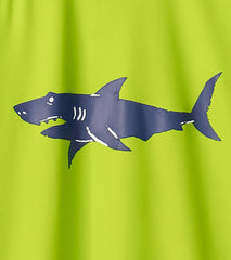Hatley Swimwear | Boys Boys Lime Green Shark Short Sleeve Rashguard