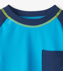Hatley Swimwear | Boys Boys Malibu Blue Long Sleeve Rashguard