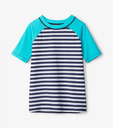 Hatley Swimwear | Boys Underwater Stripes Short Sleeve Rashguard