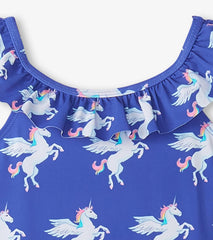 Hatley Swimwear | Girls Girls Dazzling Unicorn Ruffle Sleeve Swimsuit
