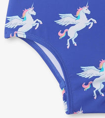 Hatley Swimwear | Girls Girls Dazzling Unicorn Ruffle Sleeve Swimsuit