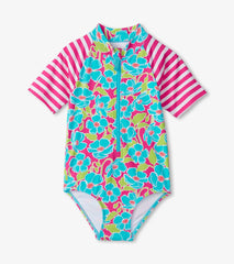 Hatley Swimwear | Girls Girls Floating Poppies One-Piece Rashguard