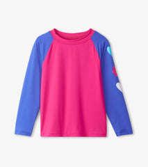 Hatley Swimwear | Girls Girls Fuschia Purple Long Sleeve Rashguard