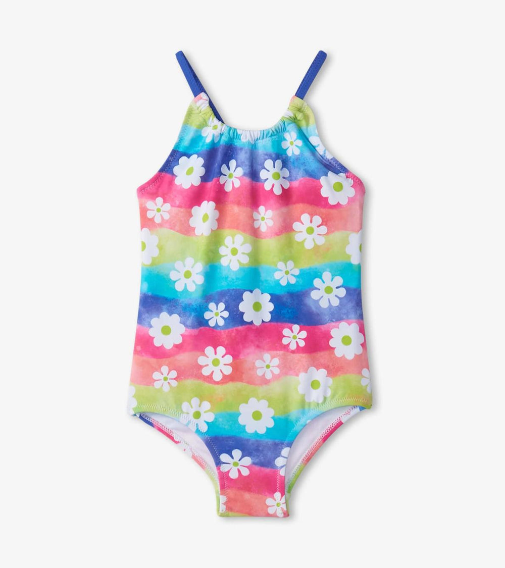 Hatley Swimwear | Girls Girls Rainbow Flower Gathered Swimsuit