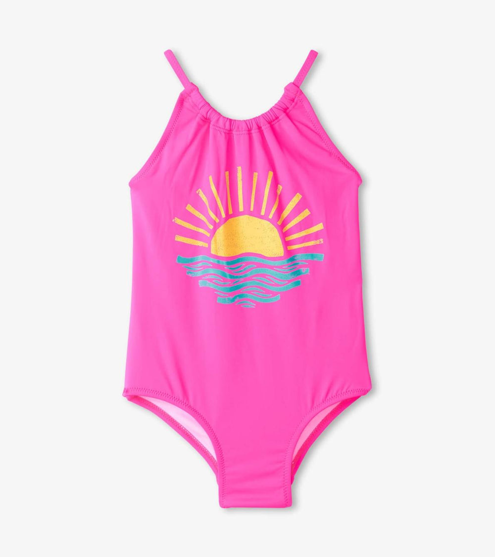 Hatley Swimwear | Girls Girls Sunrise Gather Gathered Swimsuit
