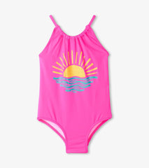 Hatley Swimwear | Girls Girls Sunrise Gather Gathered Swimsuit