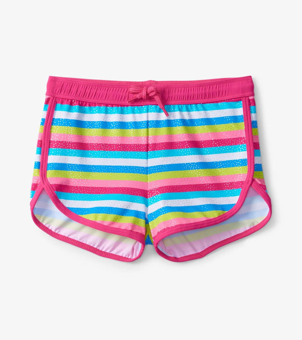 Hatley Swimwear | Girls Rainbow Stripes Swim Shorts