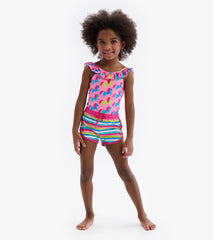 Hatley Swimwear | Girls Rainbow Stripes Swim Shorts