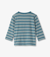 Hatley Tops | Baby & Toddler Baby & Toddler Boys Bluestone Stripes Long Sleeve Bamboo T-Shirt