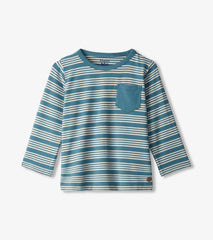 Hatley Tops | Baby & Toddler Baby & Toddler Boys Bluestone Stripes Long Sleeve Bamboo T-Shirt