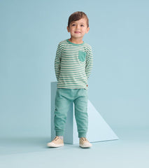 Hatley Tops | Baby & Toddler Baby & Toddler Boys Deep Sea Striped Long Sleeve Bamboo T-Shirt