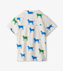Hatley Tops | Baby & Toddler Baby & Toddler Boys Dog Silhouette Jersey Button Down