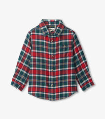 Hatley Tops | Baby & Toddler Christmas Plaid Toddler Button Down Shirt