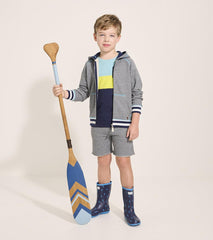 Hatley Tops | Boys Boys Blue Flame Zip-Up Hoodie