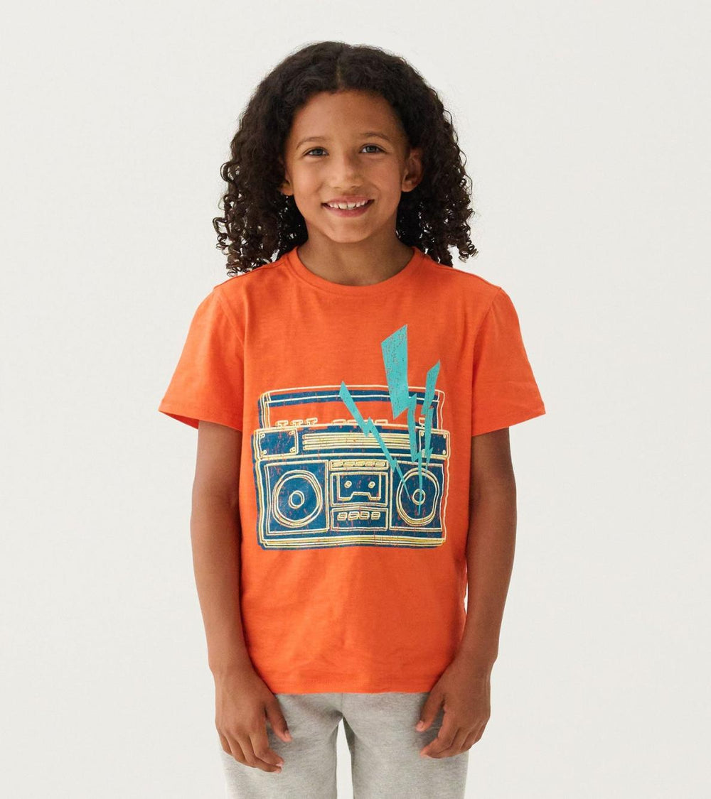 Hatley Tops | Boys Boys Boombox Glow In The Dark Graphic Tee