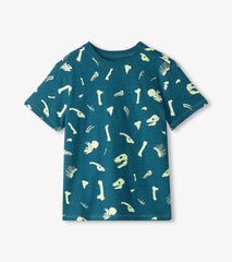 Hatley Tops | Boys Boys Dino Fossils Glow In The Dark Graphic Tee
