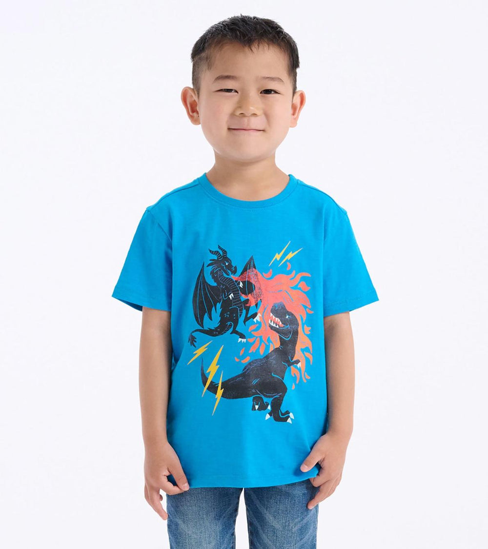 Hatley Tops | Boys Boys Dragon Vs Dino Graphic T-Shirt