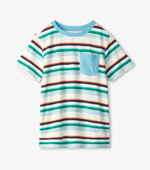 Hatley Tops | Boys Boys Hiking Stripes Pocket Tee