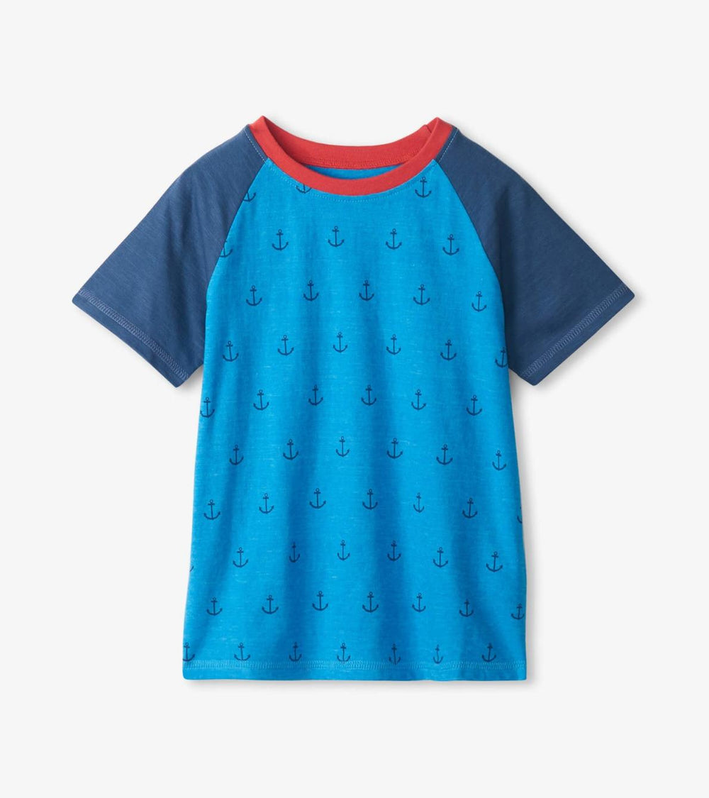 Hatley Tops | Boys Boys Mini Anchors Raglan T-Shirt