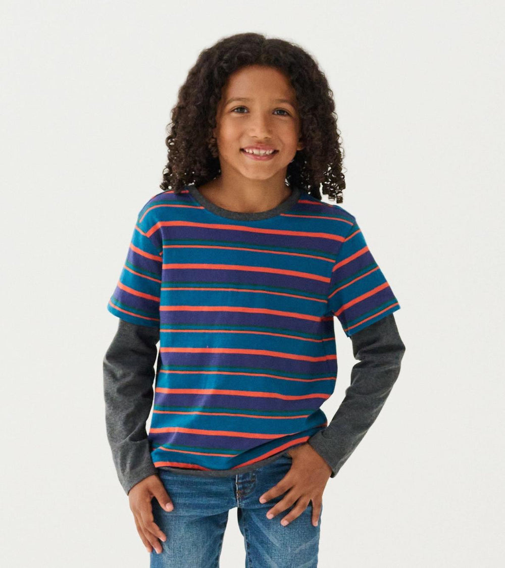 Hatley Tops | Boys Boys Moroccan Blue Fooler Long Sleeve T-Shirt