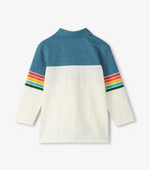 Hatley Tops | Boys Boys Retro Stripes Long Sleeve Panelled Polo