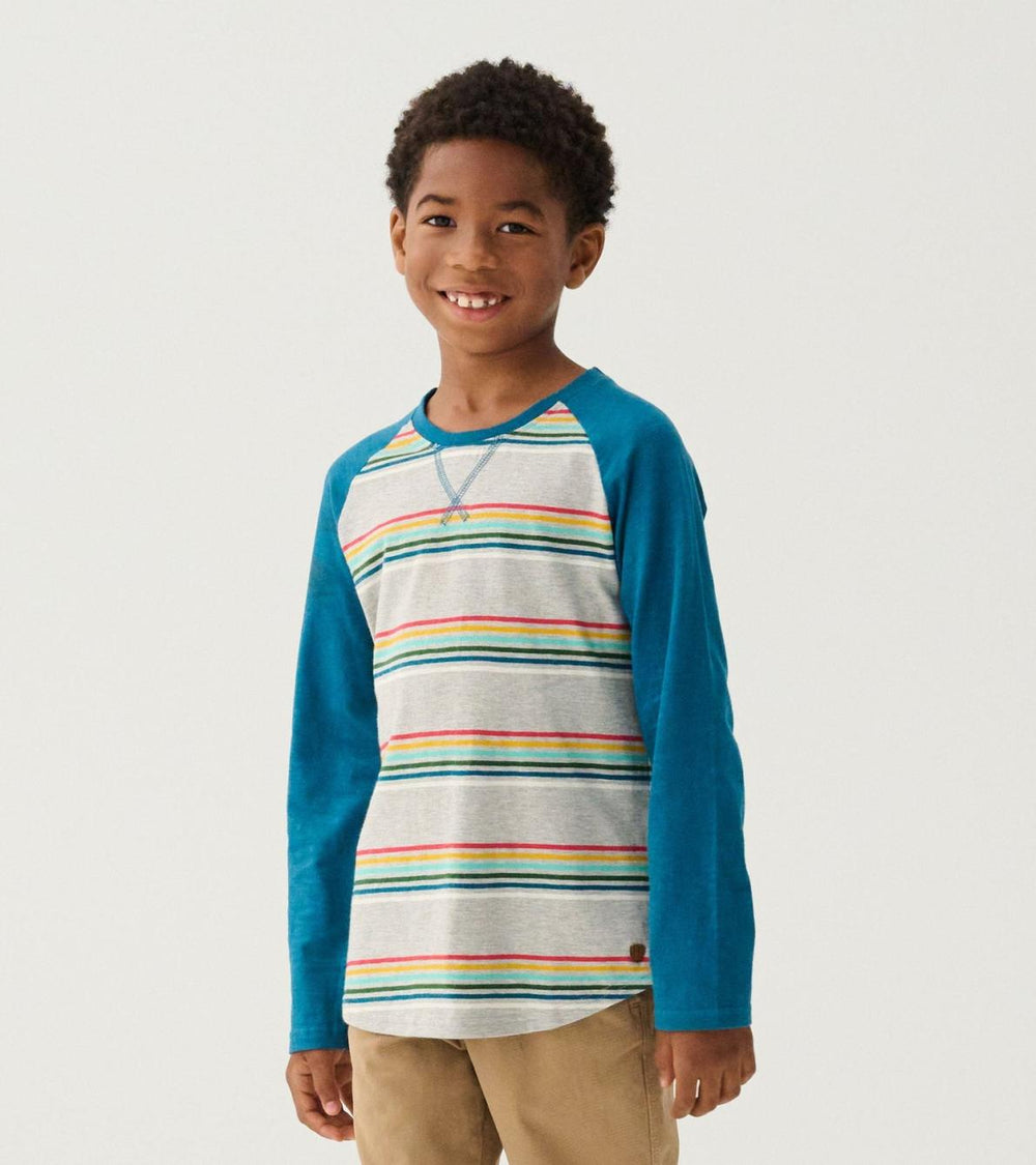 Hatley Tops | Boys Boys Retro Stripes Long Sleeve Raglan T-Shirt