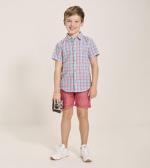 Hatley Tops | Boys Boys Scuba Check Button Down Shirt