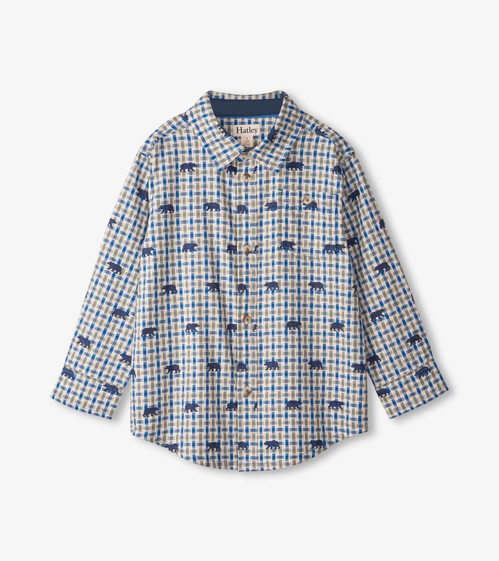Hatley Tops | Boys Mini Bears Button Down Shirt