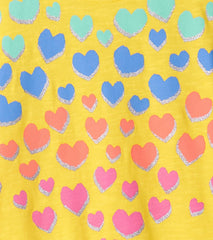 Hatley Tops | Girls Girls Falling Hearts Graphic Tee