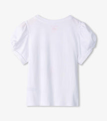 Hatley Tops | Girls Girls Peace Flower Twisted Sleeve Tee