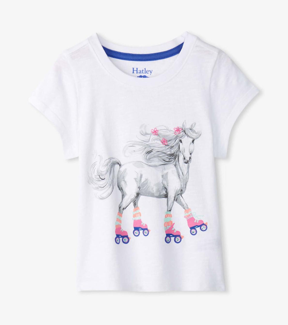 Hatley Tops | Girls Girls Roller Skates Graphic Tee