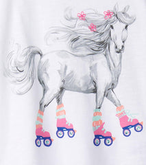 Hatley Tops | Girls Girls Roller Skates Graphic Tee