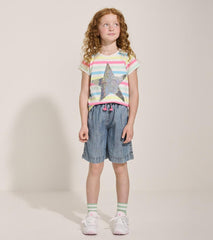 Hatley Tops | Girls Girls Summer Sea Stripes Graphic Tee