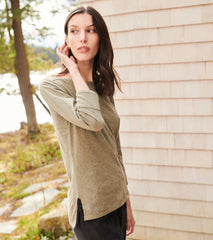 Hatley Tops | Women 3/4 Sleeve Breton - Loden Green