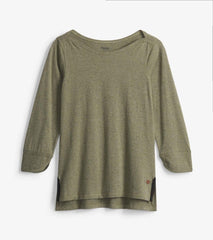 Hatley Tops | Women 3/4 Sleeve Breton - Loden Green