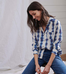 Hatley Tops | Women Ariane Shirt - Linear Waves