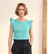 Hatley Tops | Women Flutter Tank - Baltic