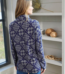 Hatley Tops | Women Funnel Neck Top - Patriot Checks