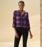 Hatley Tops | Women Lila Button Down - Fuchsia Plaid