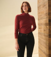 Hatley Tops | Women Mock Neck Top - Russet Brown