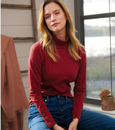 Hatley Tops | Women Snap Sleeve Turtleneck - Madder Brown