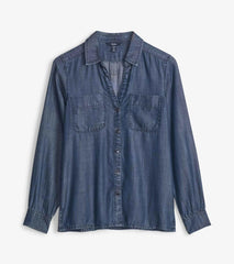Hatley Tops | Women Utility Buttondown - Maritime Denim Wash