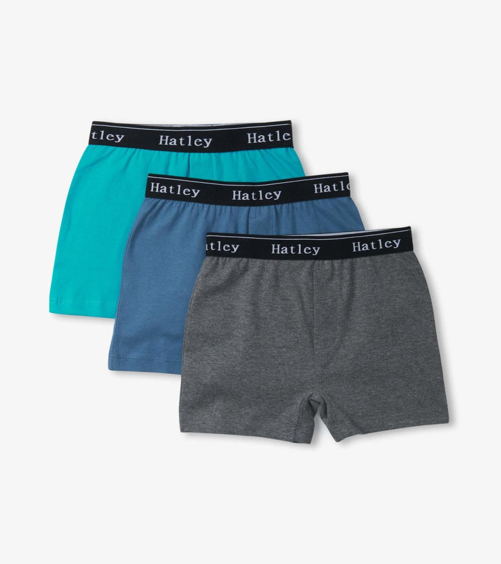 Hatley Underwear | Boys Boys Classic Solids 3 Pack Boxer Briefs