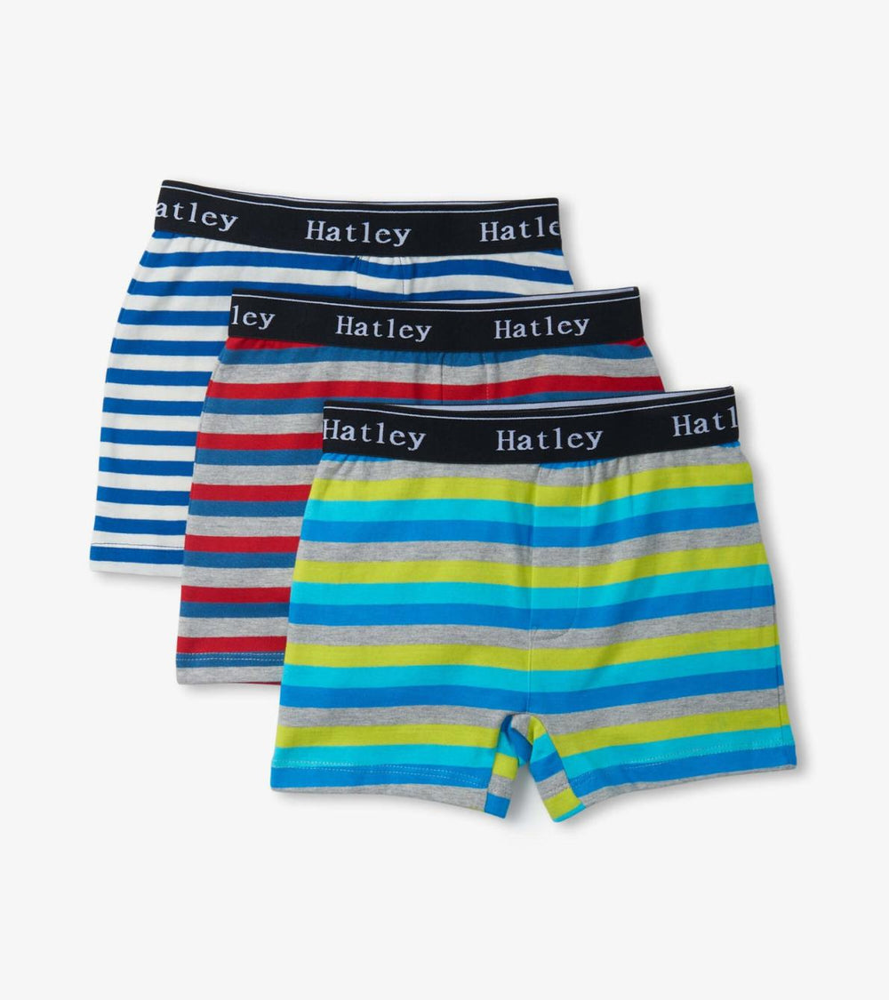Hatley Underwear | Boys Boys Stripes 3 Pack Boxer Briefs