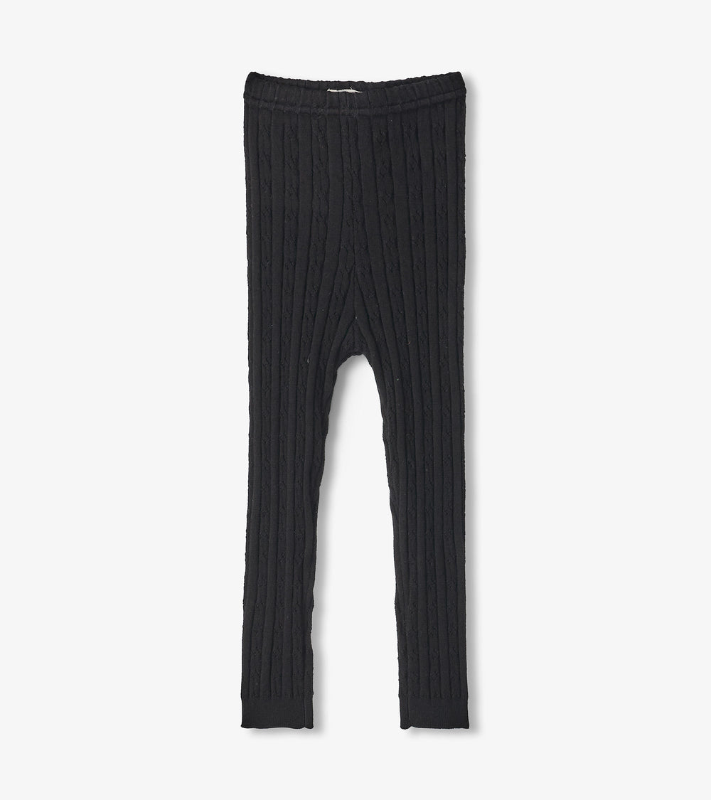 Baby Girls Black Cable Knit Leggings | Hatley Outlet Baby & Toddler