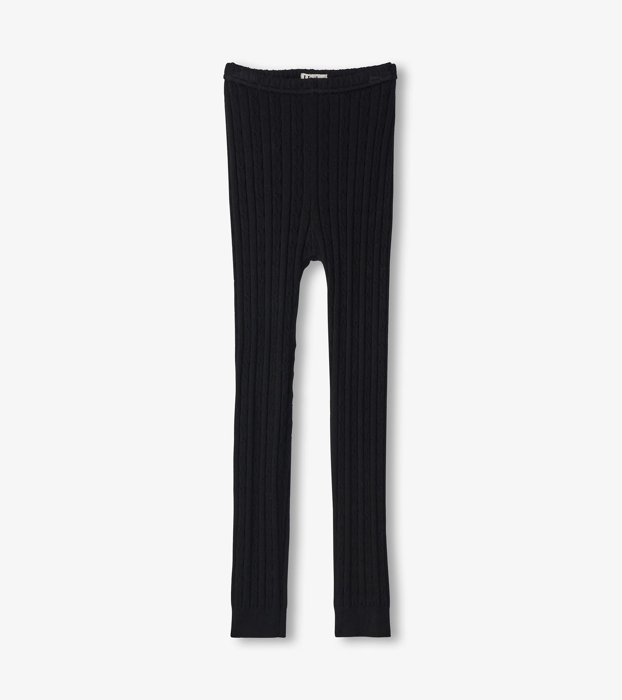 Girls Black Cable Knit Leggings | Hatley Onsale Girls
